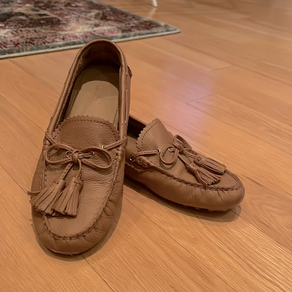 Coach Nadia preppy leather driving shoes loafers size 7 EUR 37